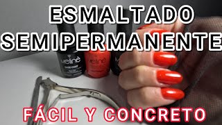 ESMALTADO SEMIPERMANENTE FÁCIL RÁPIDO CONCRETO [upl. by Amorita165]