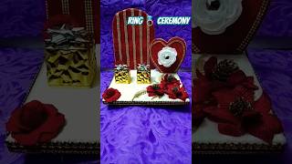 Diy Making Ring Ceremony platters heart ❤️ 💍shortsfeed wedding ringceremony hearttouching [upl. by Ahsinrev]