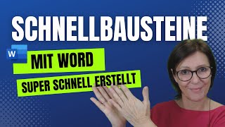 WORD Textbausteine Schnellbausteine easy erstellen  Anleitung deutsch [upl. by Ydasahc]