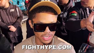 SHAKUR STEVENSON REACTS TO DAVID BENAVIDEZ BUSTING UP BEATING CALEB PLANT [upl. by Mellisa]