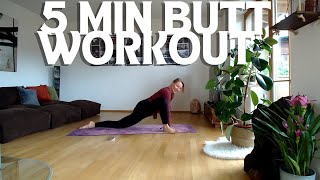 5 MIN BUTT WORKOUT PILATES Warm up Workout and Stretching By Pilates with Style [upl. by Esra]