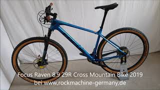 Focus Raven 8 9 29R Cross Mountain Bike 2019 [upl. by Novert941]