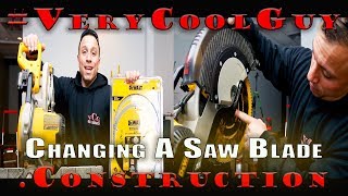 How To Change A Saw Blade  Dewalt DW718 Sliding Compound Miter Saw [upl. by Imaon392]