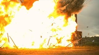 Huge Building Explosion at 2500fps  The Slow Mo Guys [upl. by Leinto217]