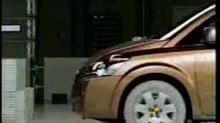 Crash Test 2004  2009 Nissan Quest  Frontal Offset Test IIHS [upl. by Colb231]