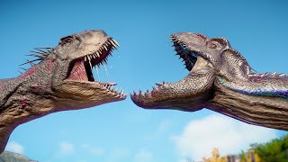 INDORAPTOR vs SCORPIOS REX vs TORO CARNOTAURUS  Jurassic World Evolution 2 [upl. by Pennebaker]