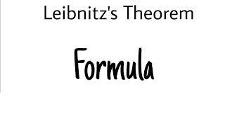 1 LEIBNITZS THEOREM  FORMULA  DIFFERENTIAL CALCULUS [upl. by Musa]