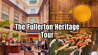 The Fullerton Hotel Singapore  A Historic Tour [upl. by Jehanna700]