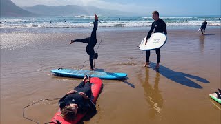 SURFING in Imsouane MAGIC BAY  Morocco ADVENTURES [upl. by Jeanna262]