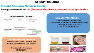 Alkaptonuria Quick Revision  NEET PG 2021 [upl. by Eeldivad]