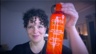 Cantu Moisturizing Curl Activator Cream  demonstration [upl. by Ryle]