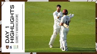 Highlights Foakes centurion on solid day one for Surrey against Warwickshire [upl. by Sheffy]