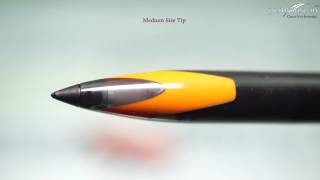 Uniball Air Model 13880 UBA188ELM micro Orange color body with black clip cap type gel pen [upl. by Amliw]