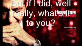 leonard Cohen Hallelujah  lyrics [upl. by Allets283]