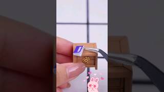 How to Make a Mini Bedside Table  DIY Tutorial shorts handmade miniature craft art [upl. by Lowson]