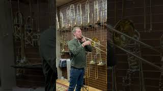 Peter Steiner at Virtuosity trombone musicstore band trombonist trombonesolo solo lowbrass [upl. by Riggs]