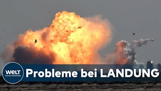 RUMMSRAKETE SpaceX  Elon Musks Starship explodiert spektakulär bei Landung [upl. by Piscatelli]