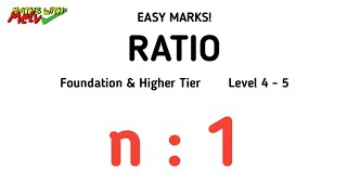 Ratio In The Form n  1 or 1  n GCSE Maths Revision amp Questions [upl. by D'Arcy]