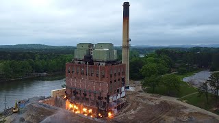 DEMOLITION  Gadsden Steam Plant Boiler House and Chimney [upl. by Konstanze]