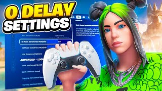 NEW Console 0 DELAY Controller SETTINGS  Sensitivity in Fortnite Chapter 5 [upl. by Adnamal]