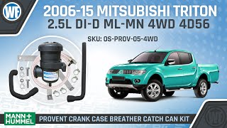 Provent Catch Can Kit for Mitsubishi Triton 200615 ML MN Challenger 25L DID PROV054WD Revised [upl. by Ytiak212]