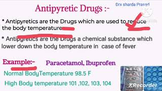 What is Antipyretics drugs with Example 💊💊 [upl. by Deana]