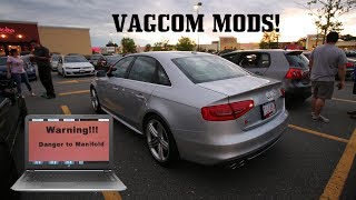 S4 Gets VAGCOM Mods  First Car Meet [upl. by Odnolor552]