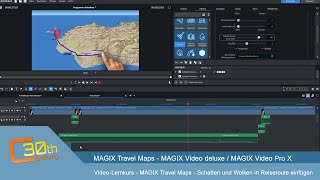 MAGIX Travel Maps Objektschatten und Wolken in die Reiseroute einfügen [upl. by Warfold]