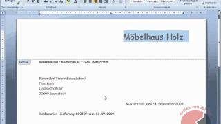 Word 2010 Kopf und Fußzeilen mit Word erstellen  Videoanleitung von onlineschoolde [upl. by Toffey740]