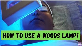 How to use a Woods Lamp in Skin Analysis with Skincoach Julie [upl. by Sirad]