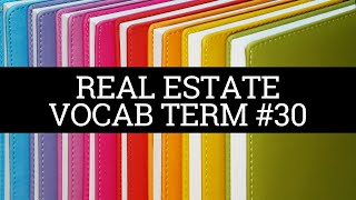 Daily Real Estate Vocab 30  Estate at Sufferance [upl. by Adnale]