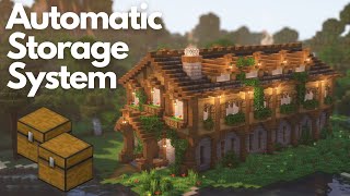 AUTOMATIC STORAGE SYSTEM  Minecraft Tutorial  Java amp Bedrock 121 [upl. by Anesuza]