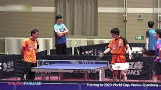 Tomokazu Harimoto training serve  2020 World Cup 12 [upl. by Seamus]