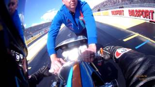 Gulf Oil Dragracing rider Ian King makes a historic 59 second pass in Sweden [upl. by Anier351]