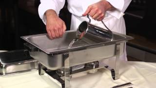 Setting Up a Chafing Dish for Buffet Service [upl. by Norok997]