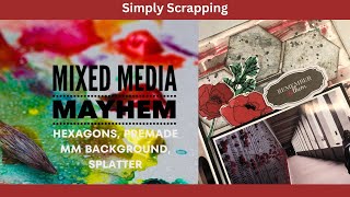 Mixed Media Mayhem  A Scrapbook Layout Process Video [upl. by Cilla]