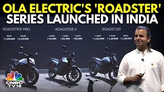 Ola Electric Launches EMotorcycle Series Roadster Starting At ₹74999  Bhavish Aggarwal  N18V [upl. by Genesa108]