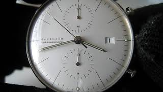 Junghans Max Bill Chronoscope Automatic Chronograph in steel ref27 4600 11123859 Function Testing [upl. by Attelocin]