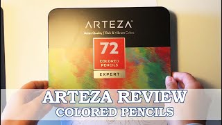 Arteza REVIEW  Colored Pencils Set of 72 [upl. by Kenn833]