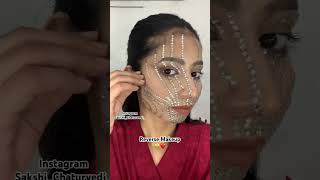 Rhinestones makeup makeuptransformation creativemakeup makeup reverse makeuplook art artist [upl. by Eityak]