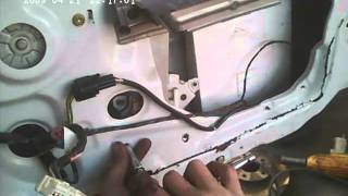 How to remove a door window regulator from a 1995 Nissan Maxima [upl. by Eloisa]