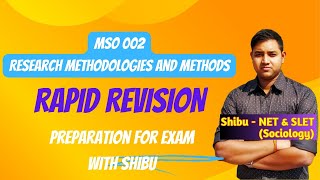 Rapid Revision  MSO 002  Research Methodologies  IGNOU MA Sociology  Important Topics [upl. by Amii]