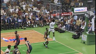 Dee Brown to Reggie Lewis alleyoop dunk  1992 NBA Playoffs Pacers vs Celtics  NBA 2K23 PS5 [upl. by Nnylatsyrk]