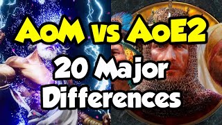 Age of Mythology vs AoE2 20 Major Differences for beginners [upl. by Epoh]