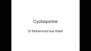 Cyclosporine clinical pharmacokinetics [upl. by Holly-Anne]