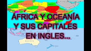 todos los países de África y Oceanía y sus capitales in ENGLISH escritura y pronunciación [upl. by Marie-Ann]