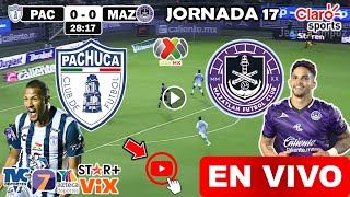 Pachuca vs Mazatlán en vivo donde ver a que hora juega Pachuca Mazatlan Jornada 17 Liga Mx 2024 [upl. by Bucky184]