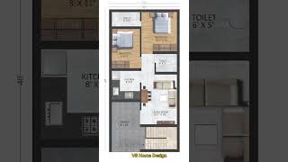 20x40 house plans  20x40 house design housedesign homedesign floorplan shorts houseplans [upl. by Dinah]