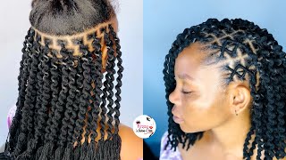 JINSI YA KUSUKA UTUMBO WA UZI MZURI SANA  Fake twist tutorial  Thread tutorial  NYWELE YA UZI [upl. by Liza]