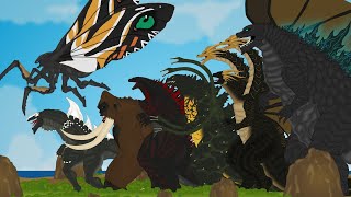 MONSTERS FUSION SIZE COMPARISON 3  SHINDARY GODZILLA BIOZILLA MUTRHA PRIME  PANDY Animation 32 [upl. by Hendel]